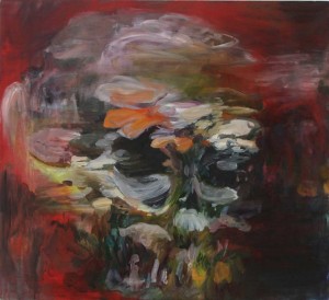 Eemyun Kang 2007, Skull-Fungal land, 110cm x 120cm, oil on canvas